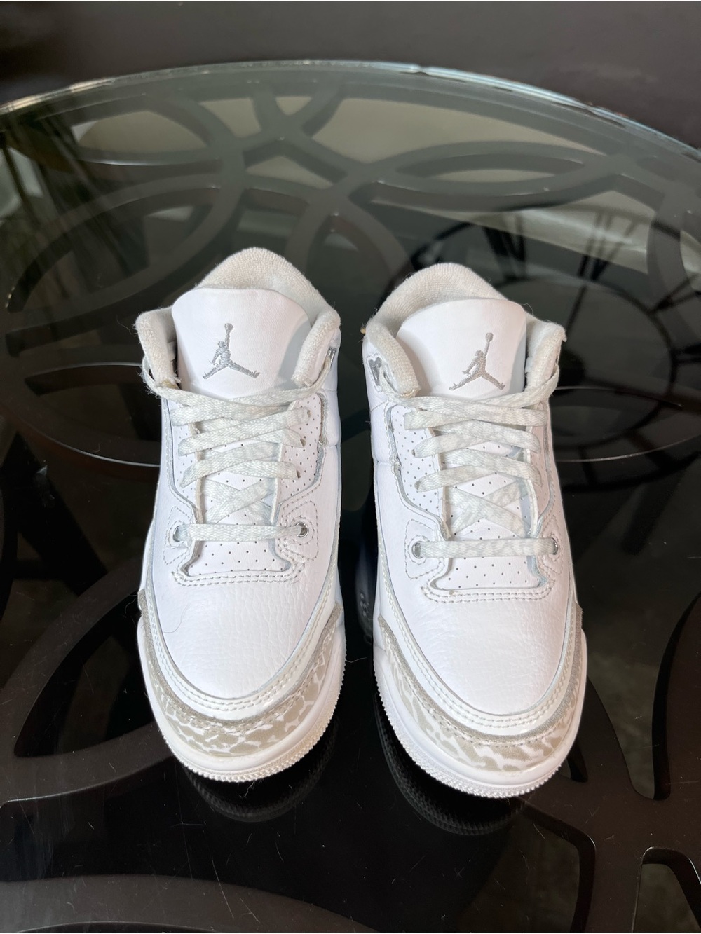 Nike Air Jordan 3 Retro
"Pure Money" White/Metallic Silver-White Sz 11C - Picture 3 of 5